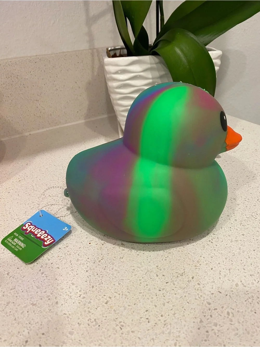 Brand new Squeezy duck fidget sensor squishy toy ( new with tag )